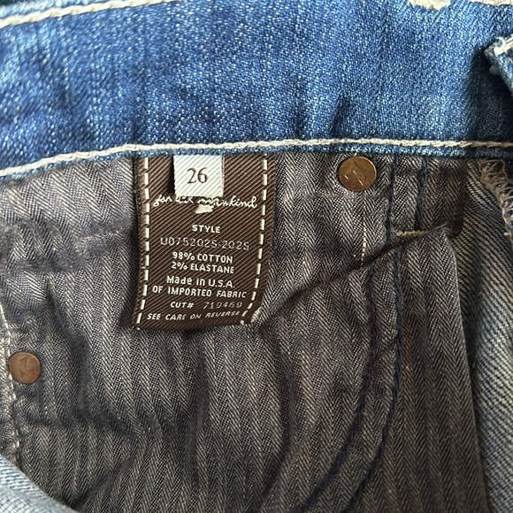 7 for all mankind Medium Wash Bootcut Distressed Jeans 26 - Picture 10 of 11
